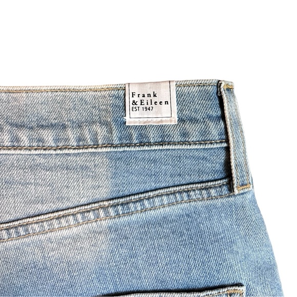 Frank & Eileen Monaghan Blue Denim Raw Hem Straight Leg Hi Rise Jeans Size 31 - Picture 14 of 14